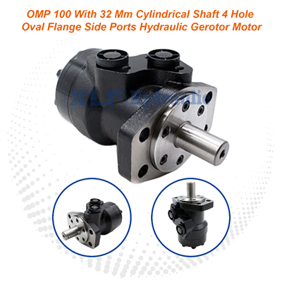 Hydraulic Gerotor Motor OMP 100 | 32mm Cylindrical Shaft 4 Hole Oval Flange