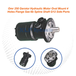 OMR 250cc Gerotor Hydraulic Motor - SAE 6B Spline Shaft G1/2 Side Ports 4-Hole Oval Flange Mount LSHT